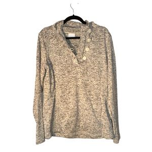 Columbia gray sweater knit pullover with buttons